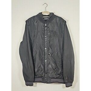 RVCA Puffer Nature X Industry Hoodie Jacket Mens XL Snap Black Outdoor